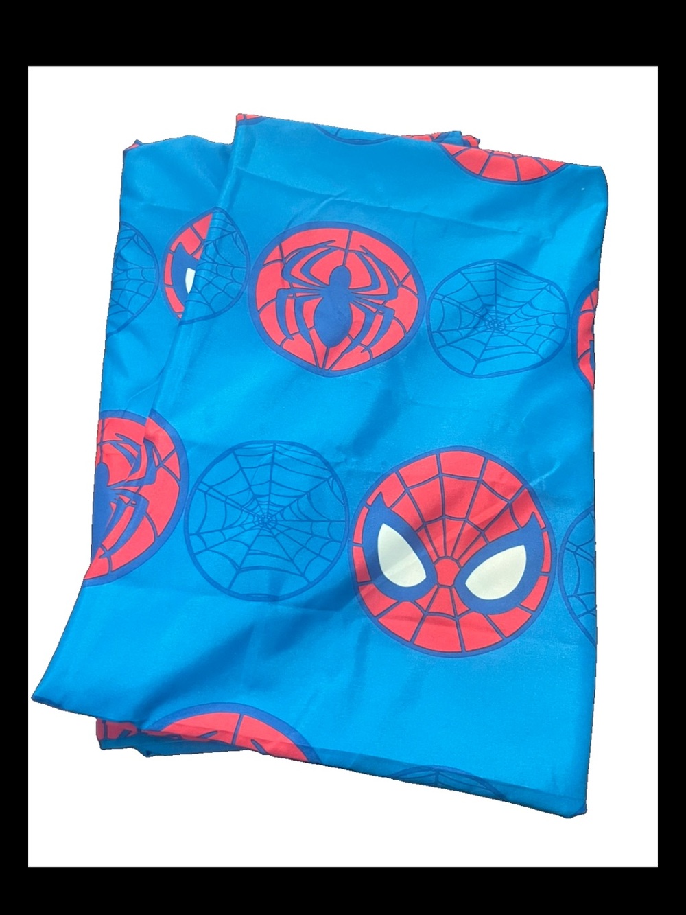 Marvel Spider-Man Curtain Panels Set of 2 Blue Red 42” x 65” Kids Room Fabric